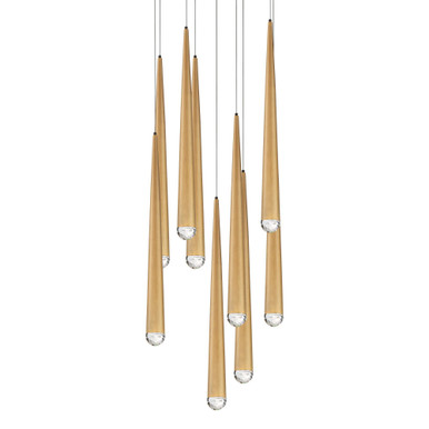Cascade 9 LED Light Small Round Chandelier by Modern Forms PD-41709R - PD-41709R