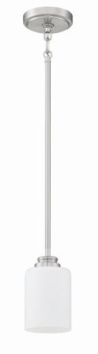 Bolden 1 Light Mini Pendant by Craftmade 50591-BNK-WG - 50591-BNK-WG