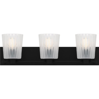 Gray 3 Light Bath Vanity 7.25 Inch Tall and 24 Inch Wide by Quoizel - RAY8624MBK