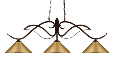 Phoenix 3 Light Medium Island Pendant by Z-Lite 126BRZ-MSG - 126BRZ-MSG