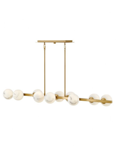 Selene 10 Light Oversized Linear Chandelier by Fredrick Ramond - FR41906LCB