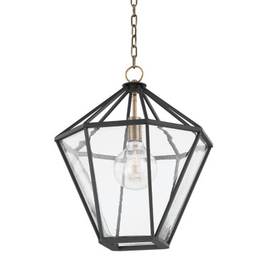 Moss 1 Light Large Pendant by Troy - F8218-PBR/TBK
