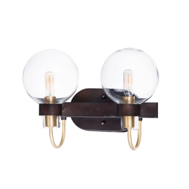 Bauhaus 2 Light Vanity Light by Maxim - 30512CLBZSBR