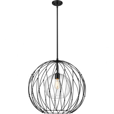Elle 1 Light Large Pendant by Z-Lite - 1940P24-MB
