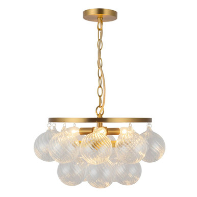 Faye 3 Light Chandelier 10.5 Inch Tall and 17.75 Inch Wide by Alora - CH654318