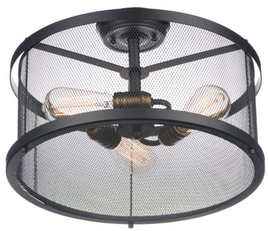 Palladium 3 Light 16.5 Inch Wide Flush Mount by Maxim - 20110BKNAB