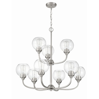 Glenda 9 Light Chandelier 28.25 Inch Tall and 29.5 Inch Wide by Craftmade - 56229