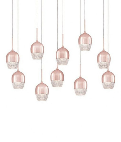 Roma 50W 10 LED Light Linear Small Pendant by Kuzco - MP12810-RG