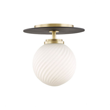 Ellis 4W 1 LED 7 Inch Wide Flush Mount by Mitzi - H200501S-AGB/BK