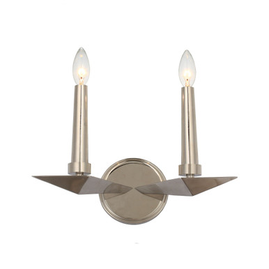 Palmer 2 Light Candle Style Wall Sconce by Crystorama - 7592-pn