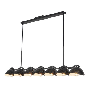 Atlas 7 Light Linear Pendant 12.88 Inch Tall and 42.38 Inch Length by Kuzco - LP57642-BK