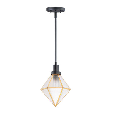 Adorn 1 Light Small Pendant by Maxim - 11555BKBUB