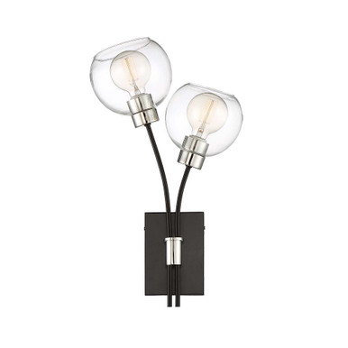 Pierre Two Light Wall Sconce by Zeev - WS70028-2-PN+MBK