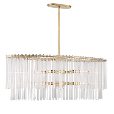 Bleecker 8 Light Oversized Oval Chandelier by Crystorama - 398
