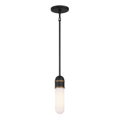 Capsule 6W 1 LED Pendant 12 Inch Tall and 3.25 Inch Wide by Crystorama - CAP-8511-MK-TG