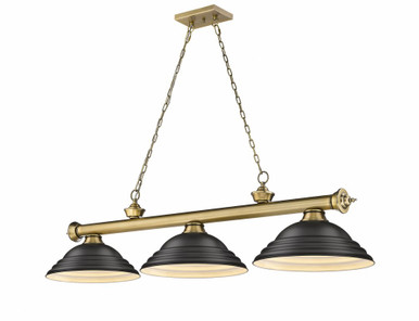 Cordon 3 Light Billiard 14 x 14 Inch by Z-Lite 2306-3RB-SMB - 2306-3RB-SMB