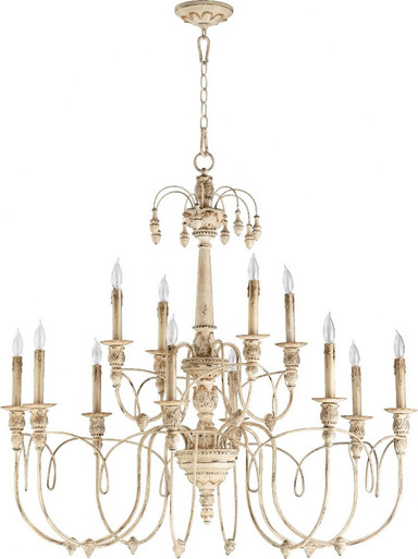 Salento 12 Light Oversized 2 Tier Chandelier by Quorum - 6106-12-70