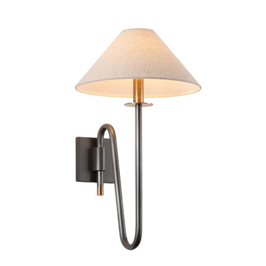 Mateo 1 Light Wall Sconce 20.5 Inch Tall and 12 Inch Wide by Troy - B2121-PBR/GRA