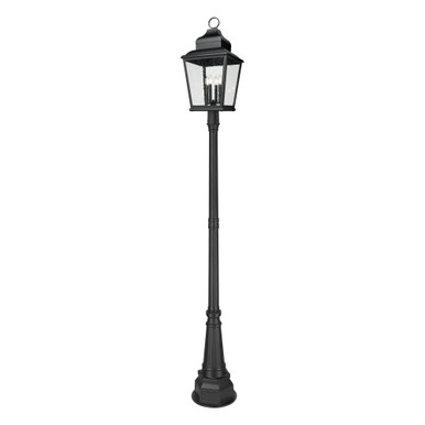Raphael 4 Light Outdoor Post Mount 115 Inch and 14.25 Inch Wide by Z Lite - 5029PHXLR-564P-BK