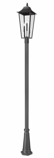 Gannon 3 Light Outdoor Post Mount 125.5 x 12 Inches by Z-Lite - 5008PHXLR-519P-BK