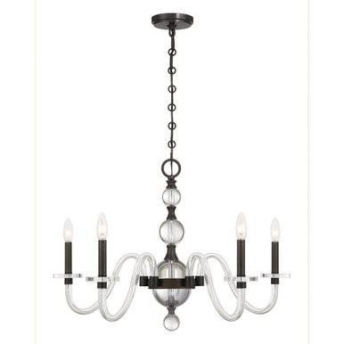 Aragon 5 Light Chandelier 19.75 Inch Tall and 29 Inch Wide by Savoy House - 1-4277-5-15