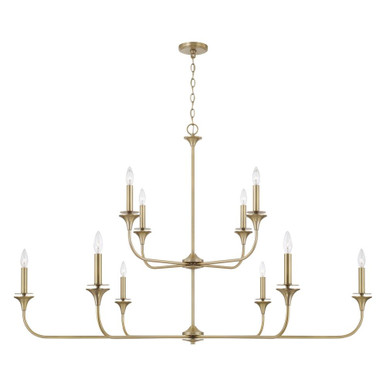 Presley 10 Light Chandelier 35 Inch Tall and 56 Inch Wide by Capital - 448901AD