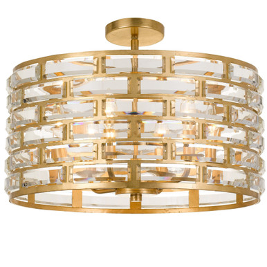 Meridian 6 Light 20 Inch Wide Flush Mount by Crystorama - mer-4866-ga_ceiling