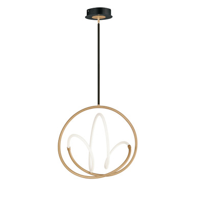 Mobius 27.8W 1 LED Large Pendant by ET2 - E25094-01BKGLD