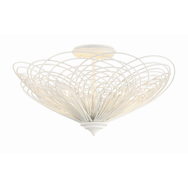 Doral 3 Light 19 Inch Wide Semi Flush Mount by Crystorama DOR-B7703-MT - DOR-B7703-MT
