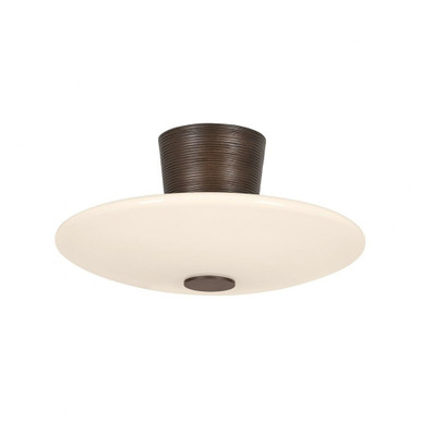 Albus 21W 1 LED Semi Flush Mount 7.5 Inch Tall and 15.75 Inch Wide by Troy - C5016-BRL
