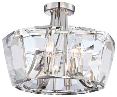Castle Aurora 8 Light 17.5 Inch Wide Semi Flush Mount by Minka Metropolitan - N6987-613