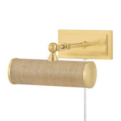 Holly 1 Light Picture Light 4.75 Inch Tall and 8.25 Inch Wide by Mitzi - HL263201-AGB/GC