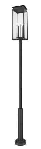 Nova 5 Light Outdoor Post Mount 129.75 Inch Tall X 12.5 Inch Wide By Z-Lite - 5018PHXLR-5010P-BK