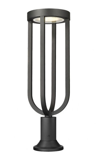 Leland 16W 1 LED Outdoor Pier Mount 28.25 x 9 Inches by Z-Lite - 5005PHB-553PM-BK-LED