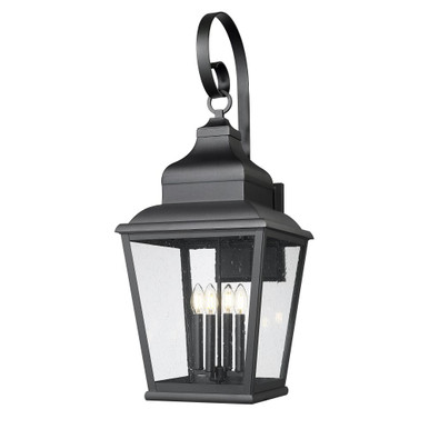 Raphael 4 Light Outdoor Wall Mount 36.25 Inch Tall X 14 Inch Wide by Z Lite - 5029XL-BK