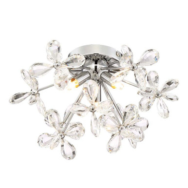 Adelle 3 Light 15.4 Inch Wide Flush Mount by Zeev FM60045-3-CH - FM60045-3-CH
