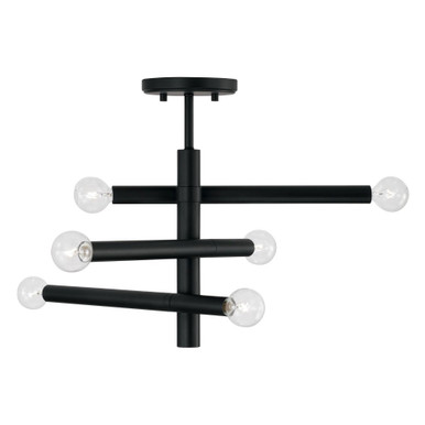 Zane 6 Light 20.5 Inch Wide Semi Flush Mount by Capital - 251261