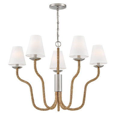 Harwich 5W 5 LED Chandelier 22.5 Inch Tall and 36 Inch Wide by Hinkley - 48444PN-NAT