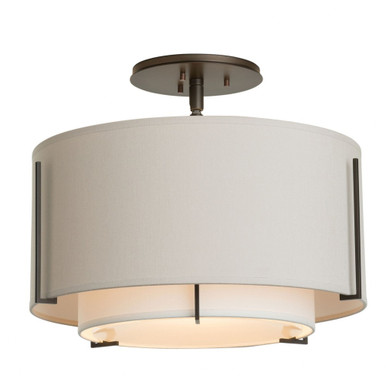 Exos 1 Light 16.1 Inch Wide Semi Flush Mount by Hubbardton Forge - 126501