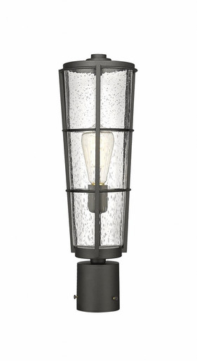 Helix 1 Light Outdoor Post Mount 19.5 x 6 Inches by Z-Lite - 591PHB-BK
