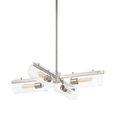 Ariel 4 Light Chandelier 9.5 Inches Tall and 28 Inches Wide by Mitzi - H326804-PN