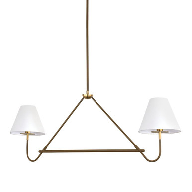 Polly 2 Light Linear Pendant 21 Inch Tall and 11 Inch Wide by Mitzi - H984902-AGB/BRZ