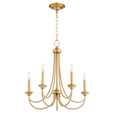 Brooks 5 Light Chandelier 23.5 Inches Tall and 22 Inches Wide by Quorum - 6250-5-80