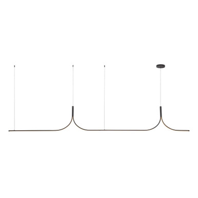 Thread 60W LED Linear Pendant 17 Inch Tall and 1.25 Inch Wide by Kuzco RT - LP17910-BK-UNV-010-RT
