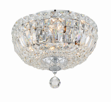 Roslyn 4 Light 12 Inch Wide Flush Mount by Crystorama - ros-a1004-ch-cl-mwp