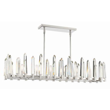 Watson 6 Light Oversized Linear Chandelier by Crystorama - wat-b2006-pn
