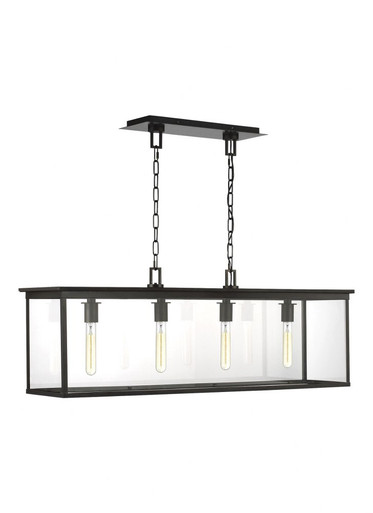 Freeport 4 Light Caged Linear Outdoor Chandelier by Visual Comfort Studio - co1214htcp