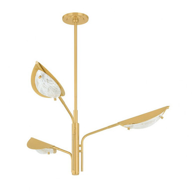 Levin 3 Light Chandelier 18.5 Inch Tall and 40 Inch Wide by Hudson Valley - 7503-AGB