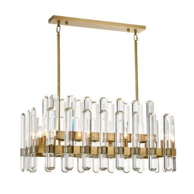 Clarion 10 Light Chandelier 17.25 x 14.5 Inch by Zeev  - CD10334-10-AGB
