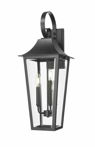 Gannon 3 Light Outdoor Wall Lantern 27.25 Inch Tall by Z Lite - 5008B-BK